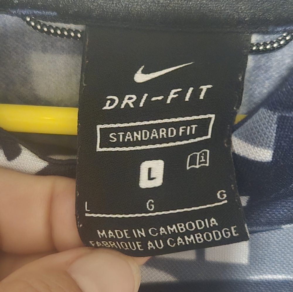 Nike Navy and White Dri-fit Striped Hoodie - Picture 2 of 5